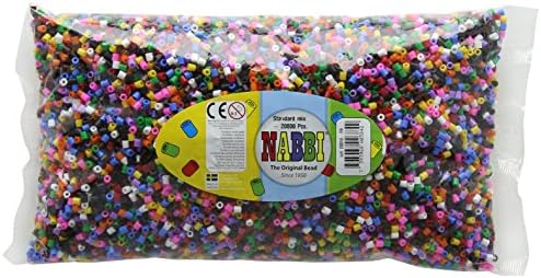 Nabbi 1082671 Melting beads ~Ø 5 x H 5 mm 20.000 pcs. mix basic colours, 20000-Piece