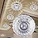 EECOO Downlight LED en Cristal, Plafonnier Encastré 3W avec Ouverture 5-8cm, Spot Décoratif LED pour Couloir Créatif dans Le Couloir, Couloir, Salon, Chambre(Blanc)
