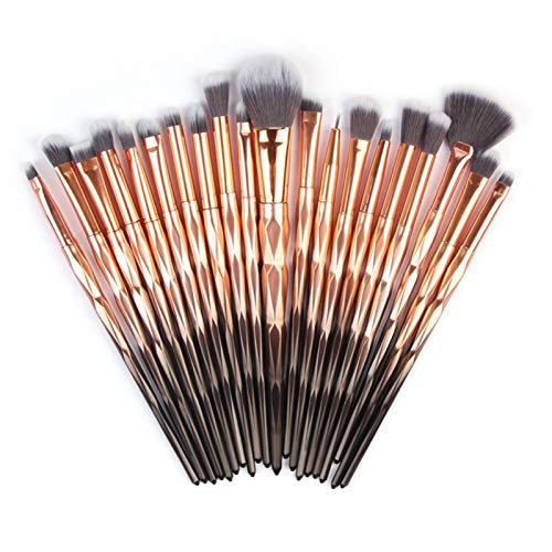 Pinceaux de maquillage 20 pièces manche diamant pour réussir vos dégradés sans traces