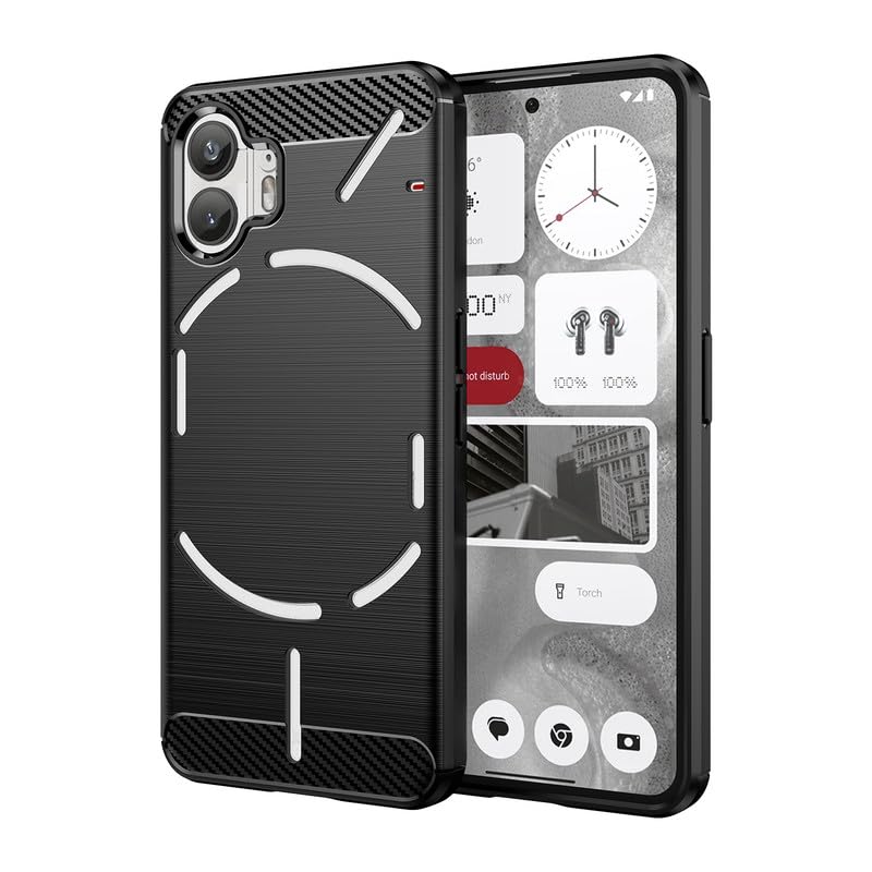 Image of Hybrid Carbon Fiber Back Case for Nothing Phone 2 (Black)