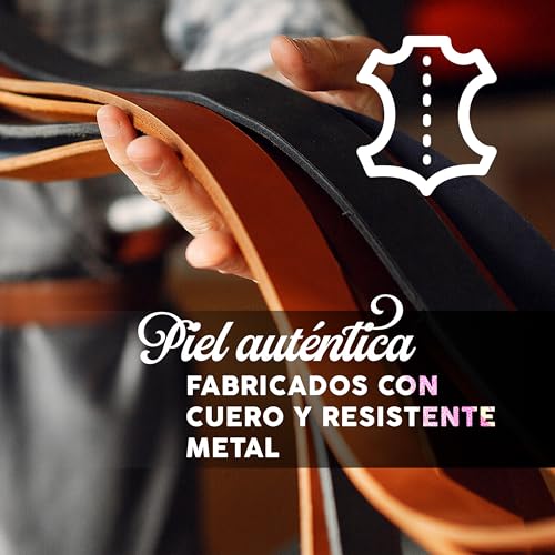 Iguana Custom Westenverlängerung aus Leder mit Metallklammern mit dekorativem Abzeichen für Motorradfahrer Chopper Custom Bobber Cafe Racer (Sheriff)