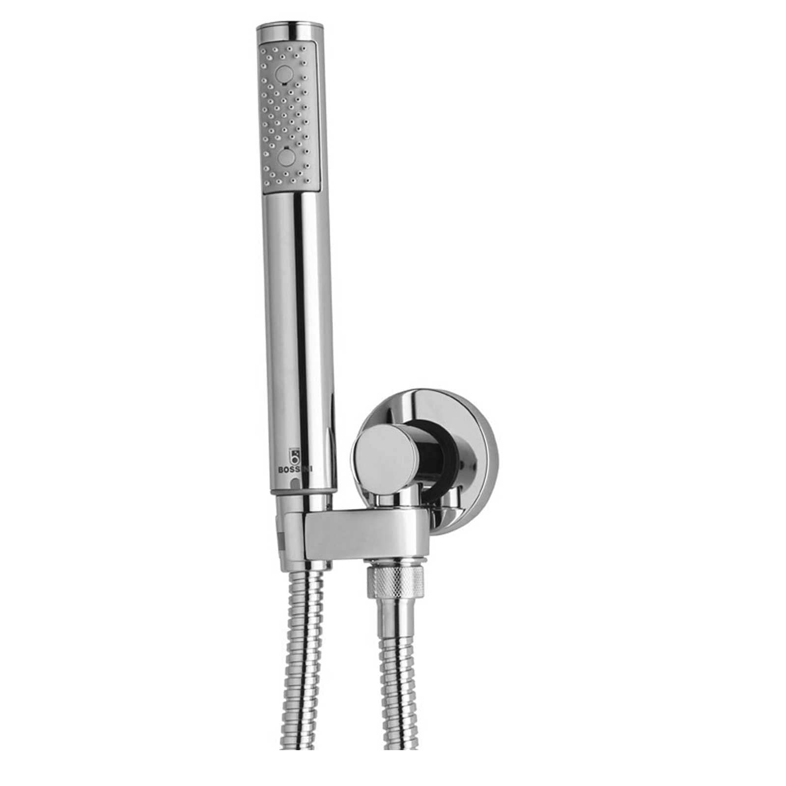 BOSSINI serie C54001 Duplex doccia Zen con supporto incasso attacco conico girevole e flessibile ottone doppia aggraffatura cm 150.