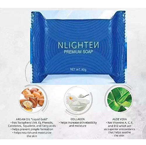 2 Pack Nworld Premium Nourishing Bar with Collagen,Argan Oil & Aloe Vera,90g