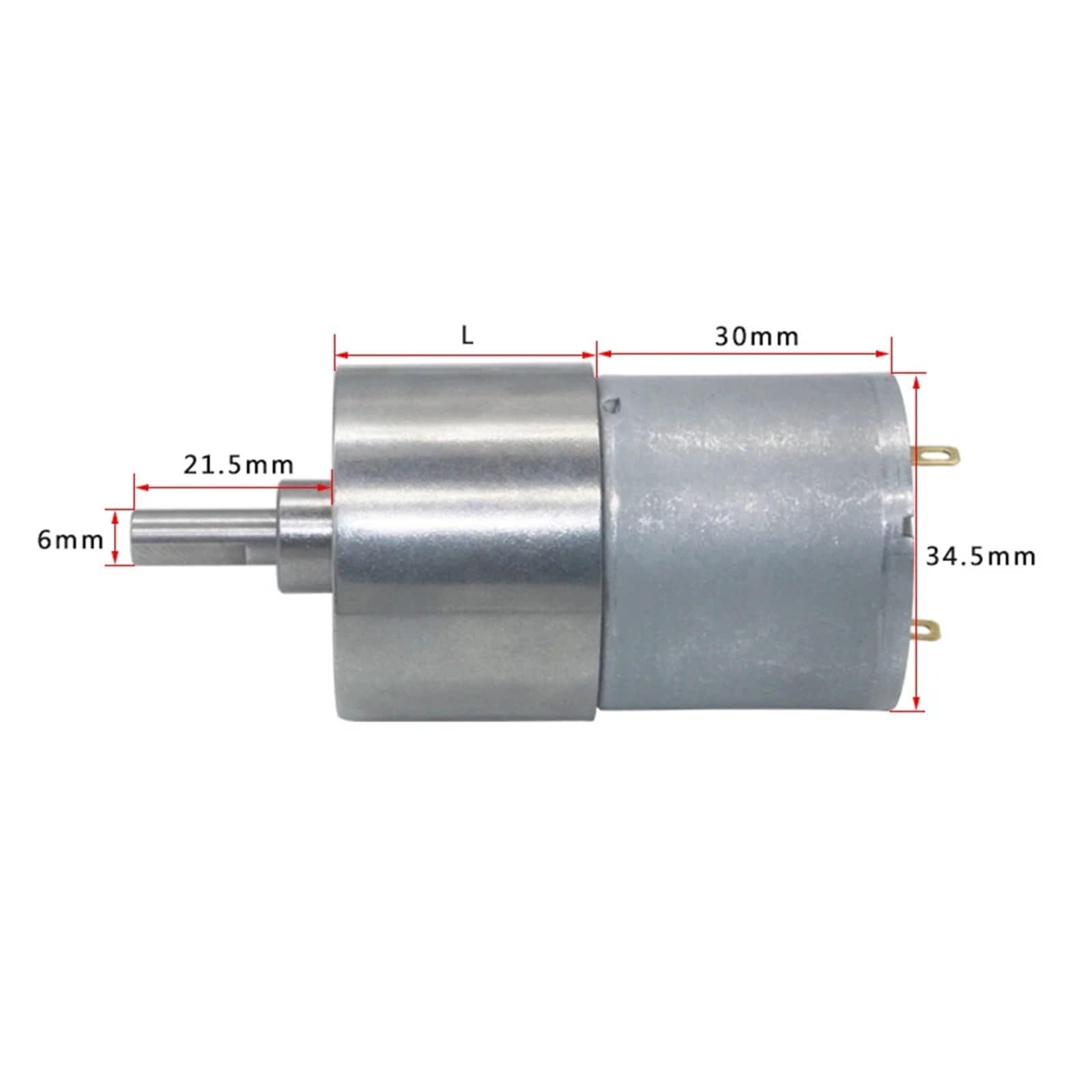 JGB37-3530 DC 12v 24v Motor reductor de engranajes regulación de velocidad lento bajo alto par 7-1600RPM 1 Uds(25RPM,24V)