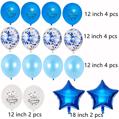 Palloncini 17° compleanno decorazione ragazzo blu