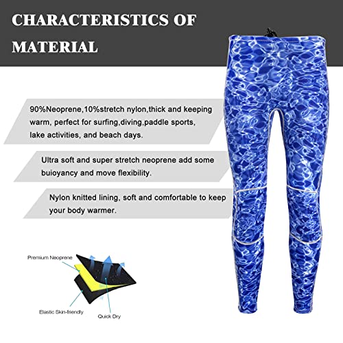 Realon Wetsuit Pants Men Womens Wet Suits Swim Tights 3Mm Neoprene Swimming Leggings 2Mm Long Diving Surfing Kayak Pant Keep Warm For Workout Scuba Snorkeling Canoeing Water Sports #TOP3