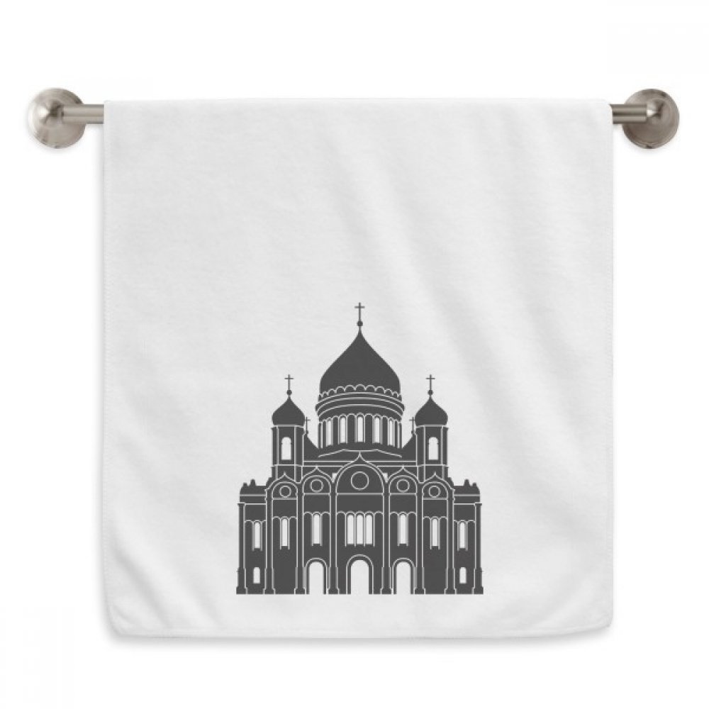 Serviettes moelleuses Cathédrale de Moscou 13X29 Pouces en coton blanc pour la toilette