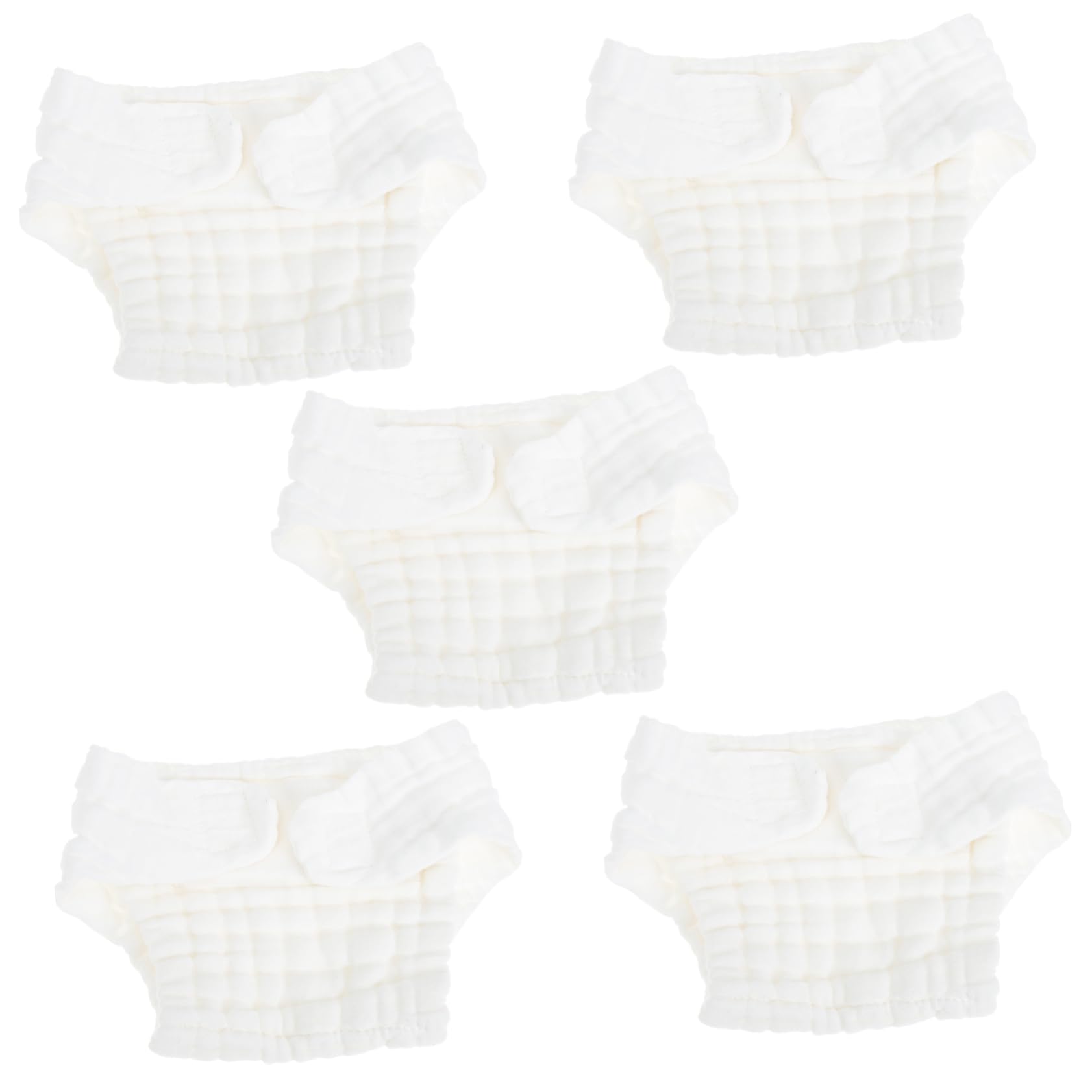 HOMOCONO 5pcs Newborn Diaper Pants Baby's Comfort Absorbent Washable Reusable Diapers Newborn Cloth Diaper