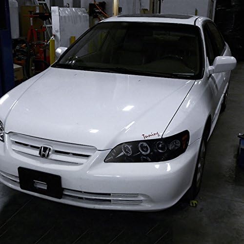 Spec-D Tuning 2LHP-ACD98G-TM Honda Accord Dual Halo Led Glossy Black Projector Headlights