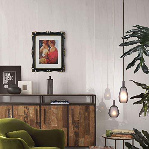 11X14 Picture Frame Antique Frame 11X14 Vintage Photo Frames 8X10 With Mat In Black With Gold Trim, Wall Mounting Poster Frames #TOP3