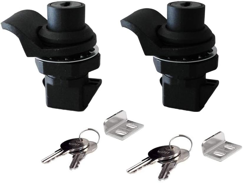 WJSKDQ SZYNLIF Push Button Latch Locks Key Alike for Marine Boat Tool Box, Glovebox Electronic Box,Replace 2pcs
