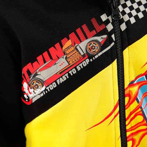 Hot Wheels Boys Hoodie | Race Car Boys Zip Up Hoodie | 100% Cotton Kids Hoodie | Multicoloured | 74