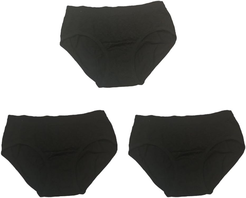 OWM Panty Women's 3 Pack Butt Shapers Comfort Soft Cotton Panties for Women Black