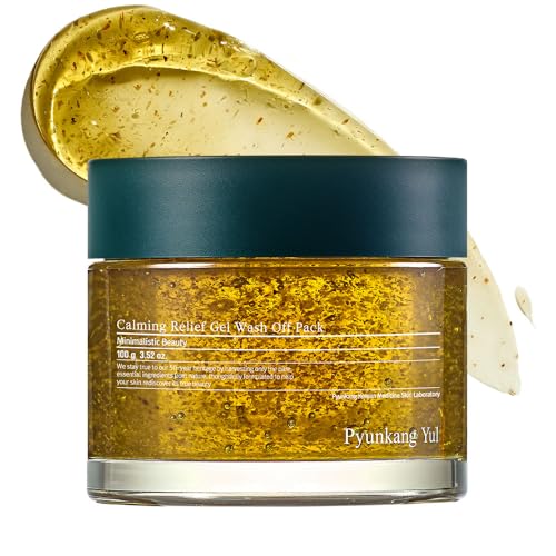 [PKY] Pyunkang Yul Calming Relief Gel Wash Off Pack für klare und beruhigende Selbstpflege, schnelle Beruhigungswirkung, AHA, PHA zur Pflege abgestorbener Hautzellen, reizfrei 100g