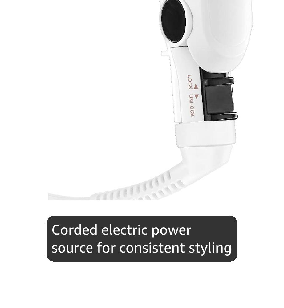 Conair Double Ceramic Flat Iron, 1-Inch Flat Iron Hair Straightener, Five Heat Settings, Extra Long Floating Plates, White