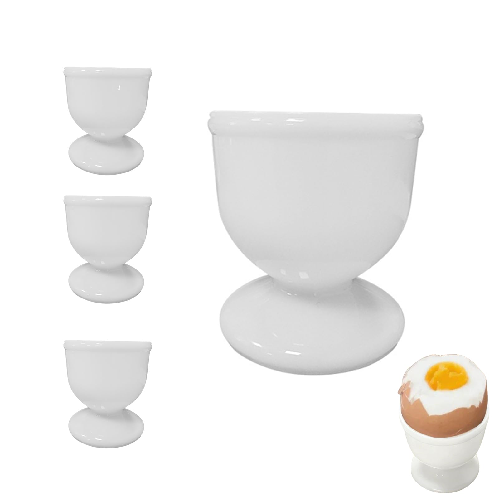4PCS Egg Cups Reusable Plastic Eggs Cup Holder Dishwasher Safe Egg Cups for Breakfast,Brunch, Dinning, Party, Display