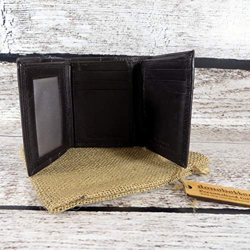 Leather Tri Fold Wallet Personalized with elastic closure3