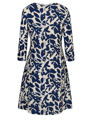 Image of Tanst Sky Womens Casual Round Neck Plus Size Floral Tunic Shirt Dress with Pockets