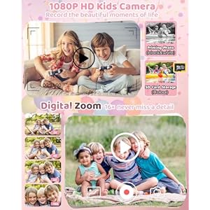 Instant Print Camera for Kids with 3 Rolls of Printer Paper, 1080P Toddler Digital Camera Toys for Age 3-12 with 32GB SD Card, Christmas & Birthday Gifts for 3 4 5 6 7 8 Year Old Girls & Boys (Pink) Instant Print Camera for Kids with 3 Rolls of Printer Paper 1080P Toddler Digital Camera Toys for Age 3 12 with 32GB SD Card Christmas Birthday Gifts for 3 4 5 6 7 8 Year Old Girls Boys Pink