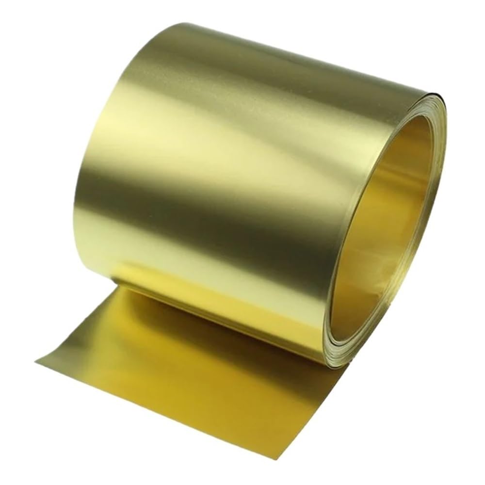 1 szt. 1 metr paska mosiężnego H62 – cienka blacha mosiężna do projektów DIY, szerokość 200 mm, łatwa w obróbce(0.5x200x1000mm)