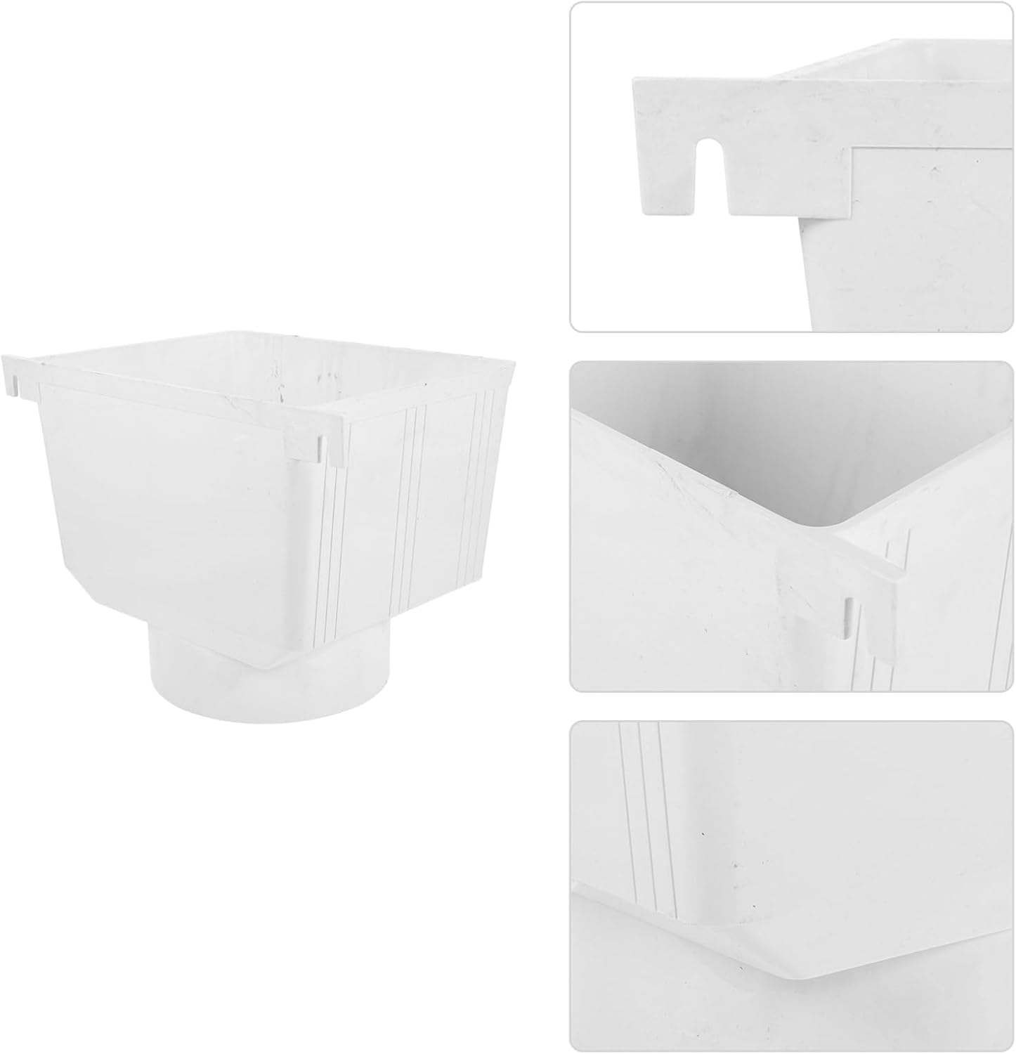 Downspout Diverter Connector Durable PVC Rainwater Gutter Adapter for Efficient Drainage Fits Standard Downspouts for Rain Barrel Systems and Water Collection