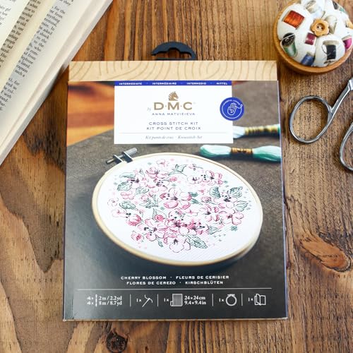 Image of DMC Cherry Blossom - Medium Cross Stitch Kit