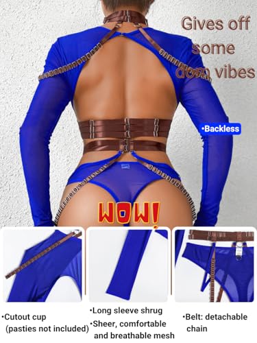 Image of Kaei&Shi Rave Outfit, Adjustable Strappy, Contrast Color, Choker, Chain Belt