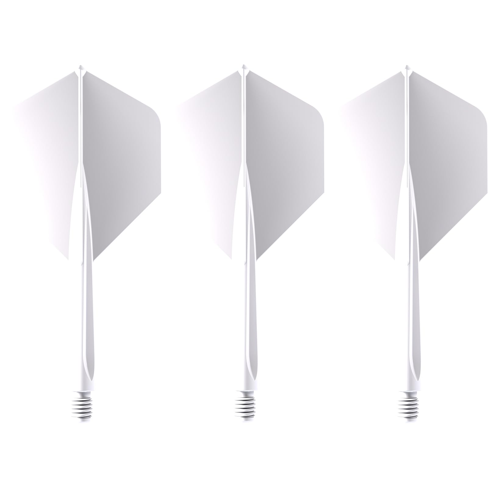 Unicorn Forge Integrated Dart Flights & Shafts - Medium Length for Smooth Throws, Reliable Accuracy & All-Round Control - Integrated Flight System - White