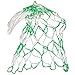Mikikit 5pcs Basketball Net Bag Multi-Function Storage Container for up to Lightweight Design Straps for Gyms and Sports Events Green White