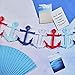 Boao 2 Pieces 8ft Nautical Garland Cruise Birthday Decorations Coastal Christmas Ornaments Triangle Flags Hanging Banner for Yacht Party Decorations Baby Shower Wedding Home Cabin Door