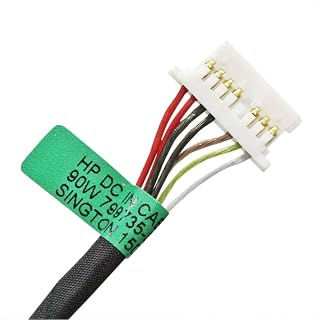 DC in Power Jack & Cable Plug Replacement for HP 17-by 17-BY0063CL 90W X360 M6-W M6-P M6-AQ M6-AR 14M-BA 15-AU M3-U 799735-F51 L22528-001 799735-S51 799735-F51 799735-Y51