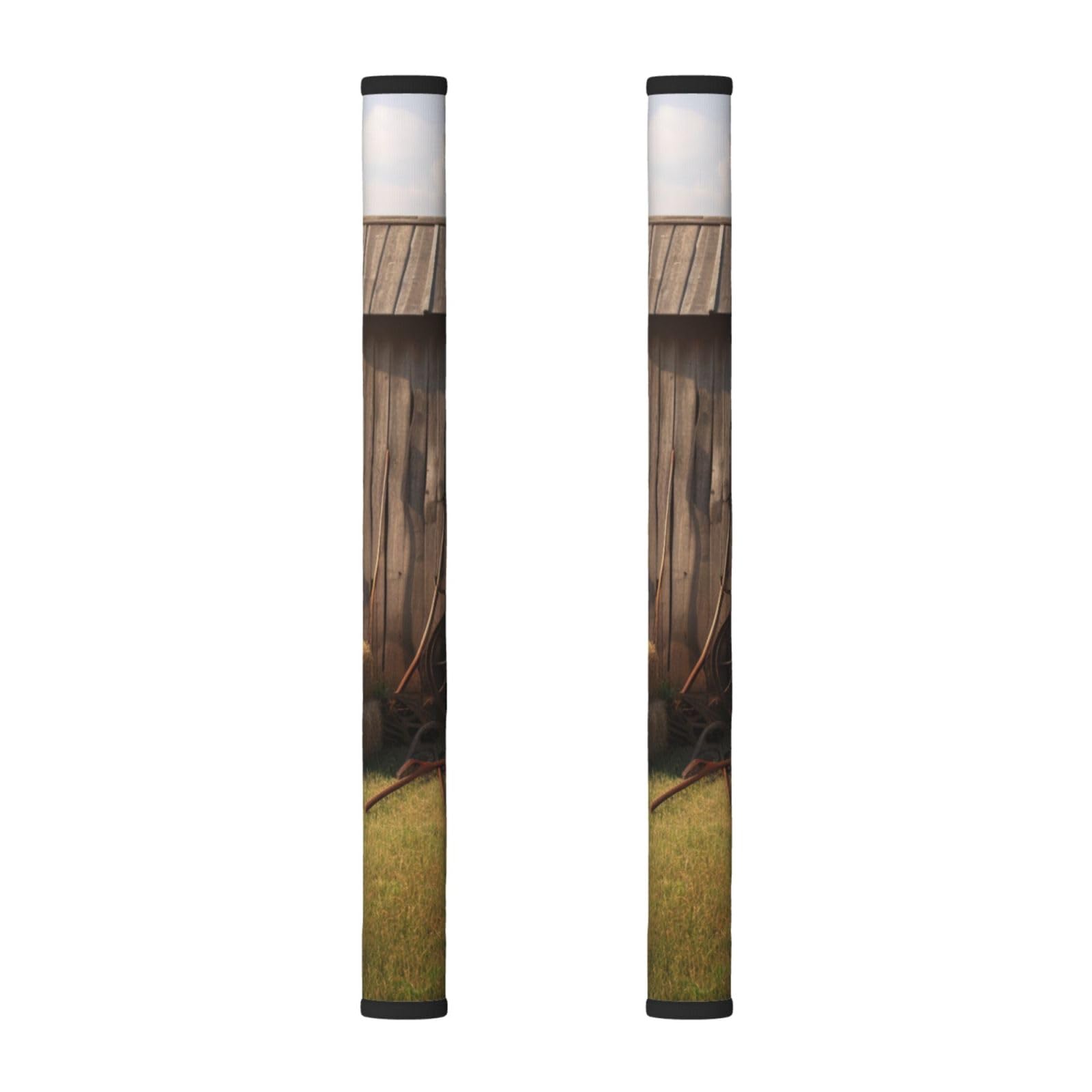 VGFJHNDF Refrigerator Door Handle Covers 2-Pack, Wooden Barn Countryside Printed Protect and Decorate for Fridge Ovens Dishwashers