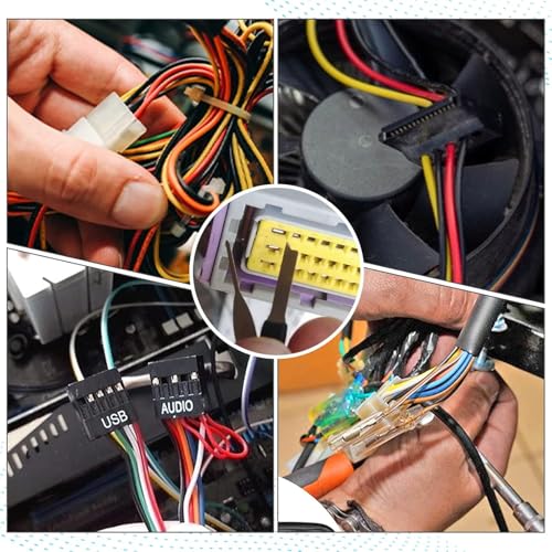 Image of Terminal Removal Tool Kit 139 Pcs Depinning Tool Electrical Connector Pin Removal Tool Kit Pin Extractor Tool Set Wire Terminal Release Tool for Automotive Car Household Devices