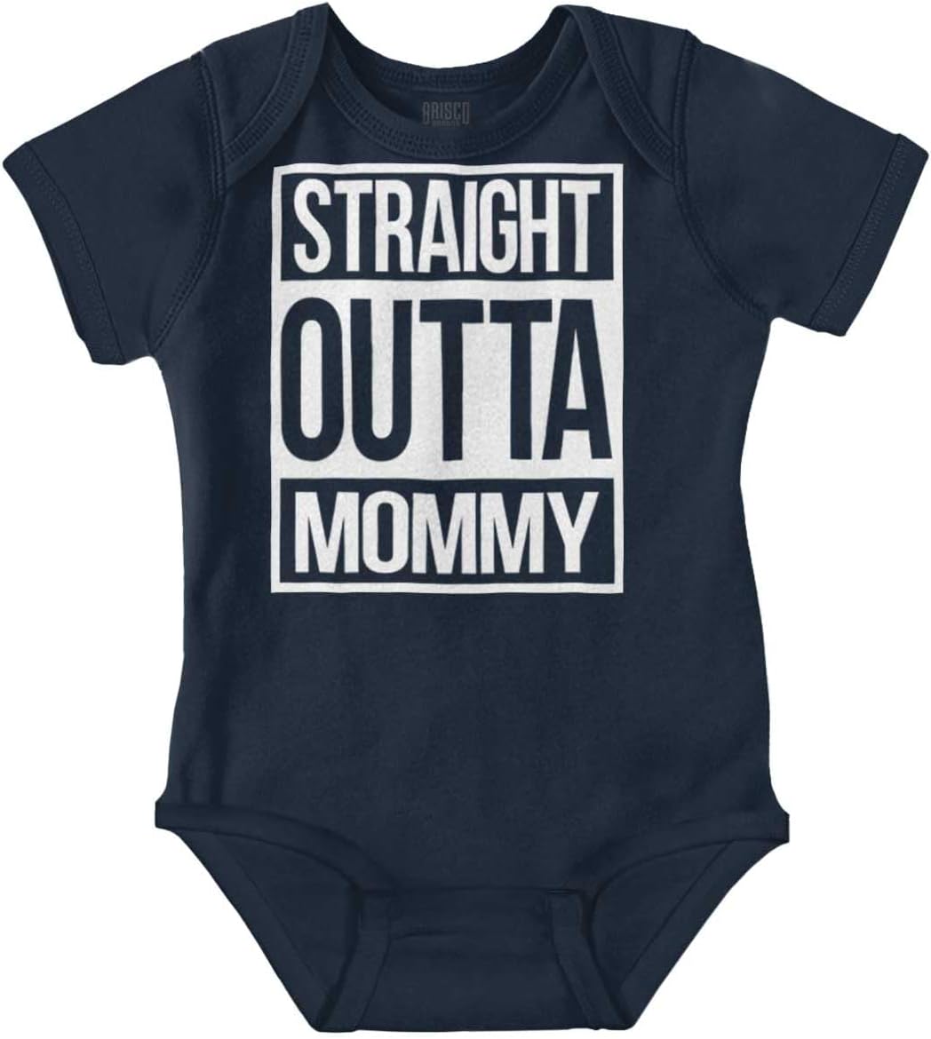 Brisco Brands Straight Outta Mommy Hip Hop Baby Romper Boys or Girls
