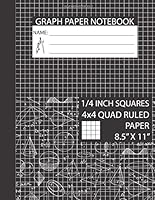 Graph Paper Notebook 8.5 x 11 1/4 Inch Squares: Graph Paper Notebook 1/4 Inch Squares, Squared Graphing Paper, Graph Paper Composition Book, Squared ... x 11, Quad Ruled Composition Book, Large Size 1725762897 Book Cover