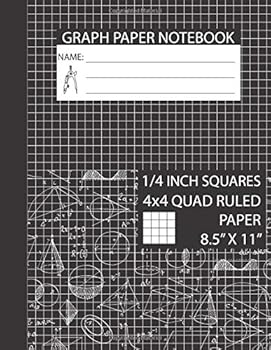 Paperback Graph Paper Notebook 8.5 x 11 1/4 Inch Squares: Graph Paper Notebook 1/4 Inch Squares, Squared Graphing Paper, Graph Paper Composition Book, Squared ... x 11, Quad Ruled Composition Book, Large Size Book
