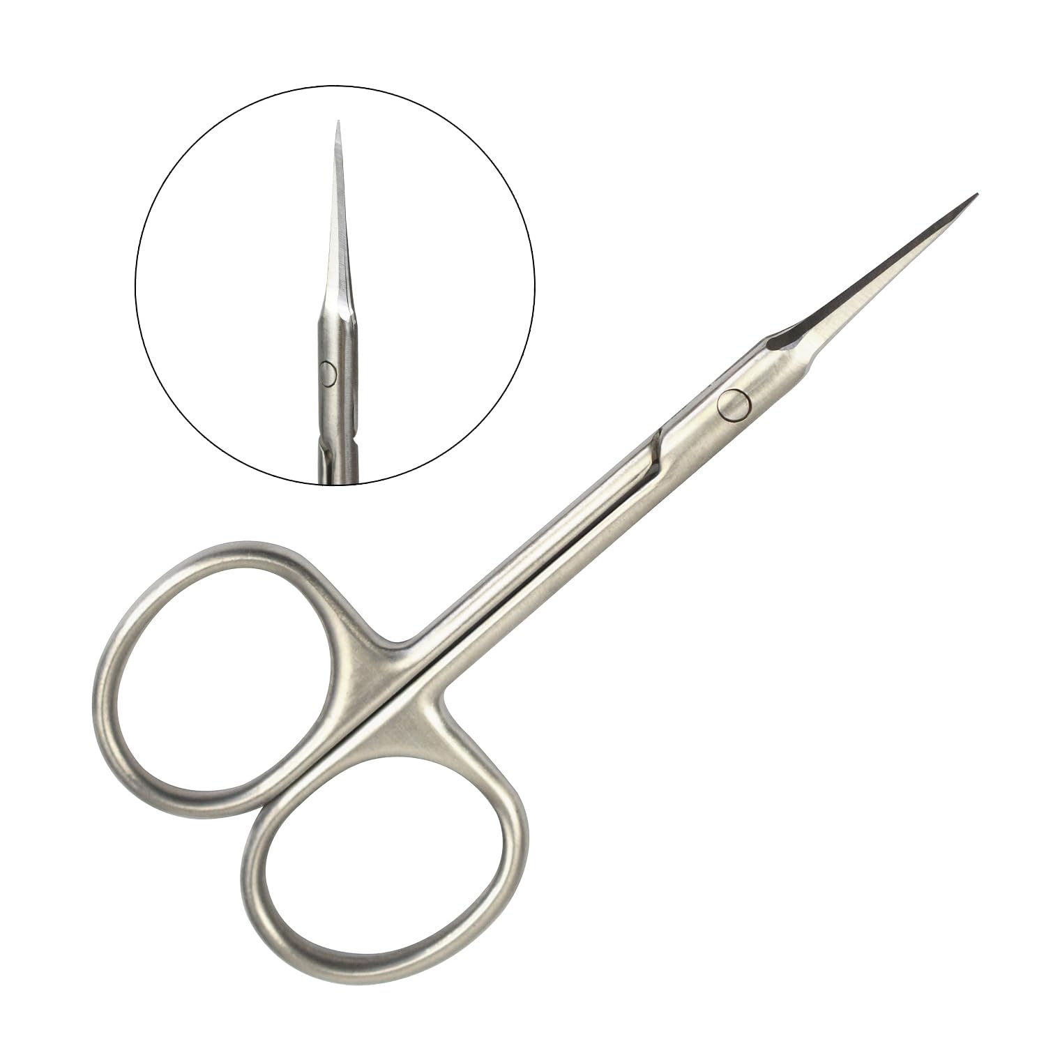 Cuticle Scissors Professional Cuticle Scissors Stainless Steel Sharp Cuticle Scissors for Men Women Trimming Eyebrows Eyelash Nose Hair and Toe Nail Beauty Small Nail Scissors (Straight Tip) - Image 3