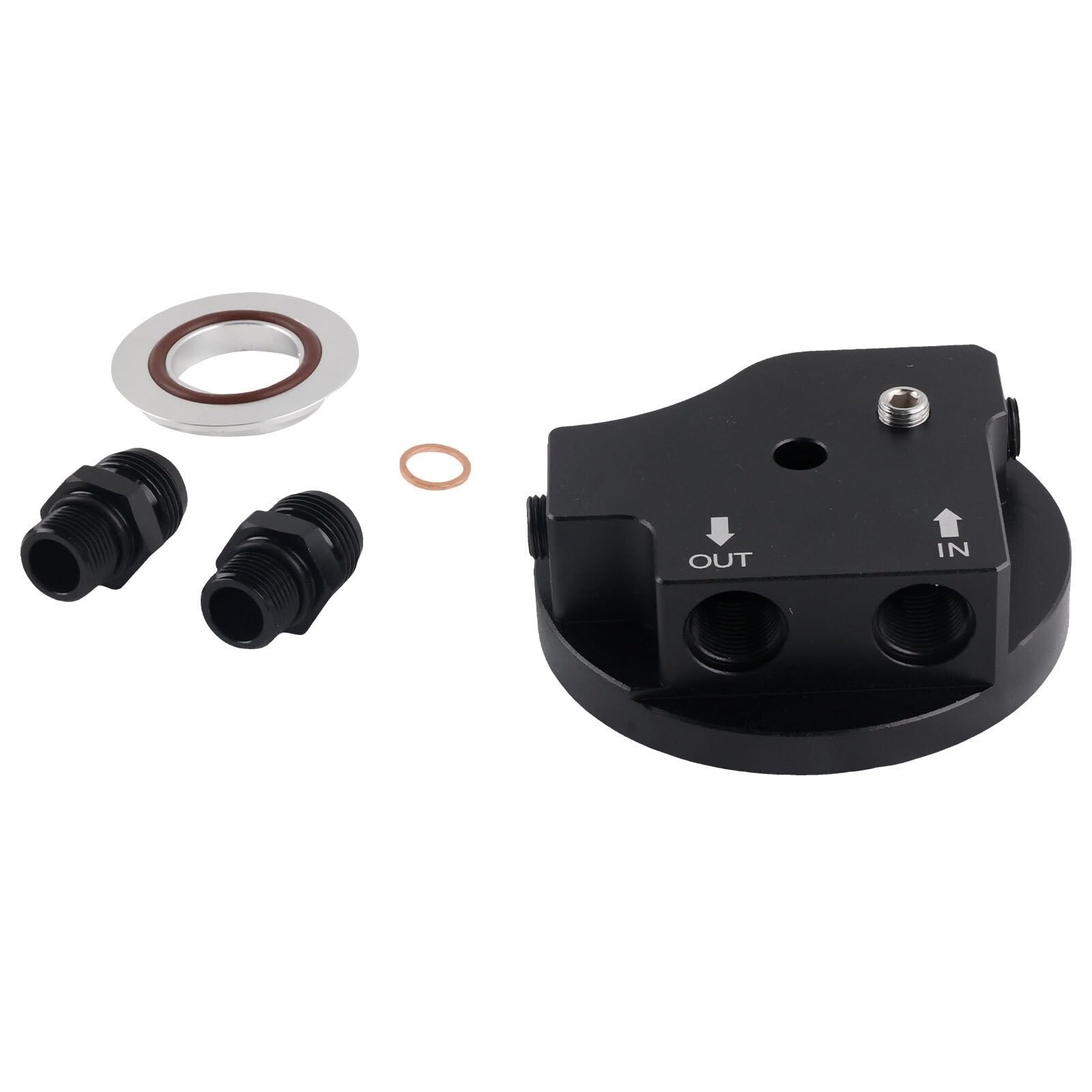 Radiatore olio Radiatore Tappo Filtro Olio Motore Con Raccordi Radiatore Olio Adatto Per BMW M50 S50 S52 S54 E36 E46 Coperchio Adattatore In Alluminio 11421711075