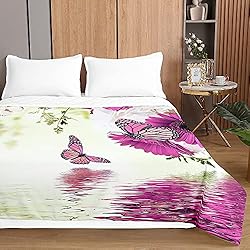 Colcha Mariposas 3D Mariposa Colcha de Verano Cubrecama Colcha Bouti, Chickwin Ligero Edredón Manta de Dormitorio - Suave Multiuso Colchas para Cama de Infantil Individual Matrimonio (Margarita,130x150cm)