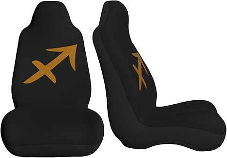 Zodiac Sagittarius Symbols Car Seat Covers Front Seat Covers Protector Car Interior Decor Set of 2 Fit Most Car Seat Covers for Car SUV Truck Sedan