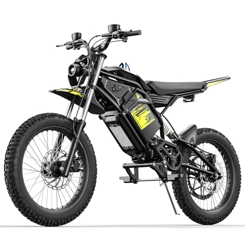Seemoon Electric Dirt Bike for Teens Adults,3200W Mid-Drive Motor,17"Fat Tire