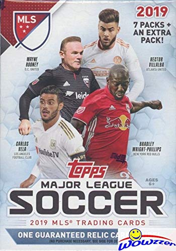 2019 Topps MLS Major League Soccer EXCLUSIVE Factory Sealed Retail Box with AUTHENTIC MLS AUTOGRAPH JUMBO RELIC or DUAL RELIC! Look for Cards, Parallels & Relics of all the Biggest MLS Stars! WOWZZER!