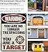 Funny No Trespassing Metal Sign Warning You Are A Target Sign for Home House Yard Front Door Vintage Wall Decoration 8 x 12 Inches (3083)