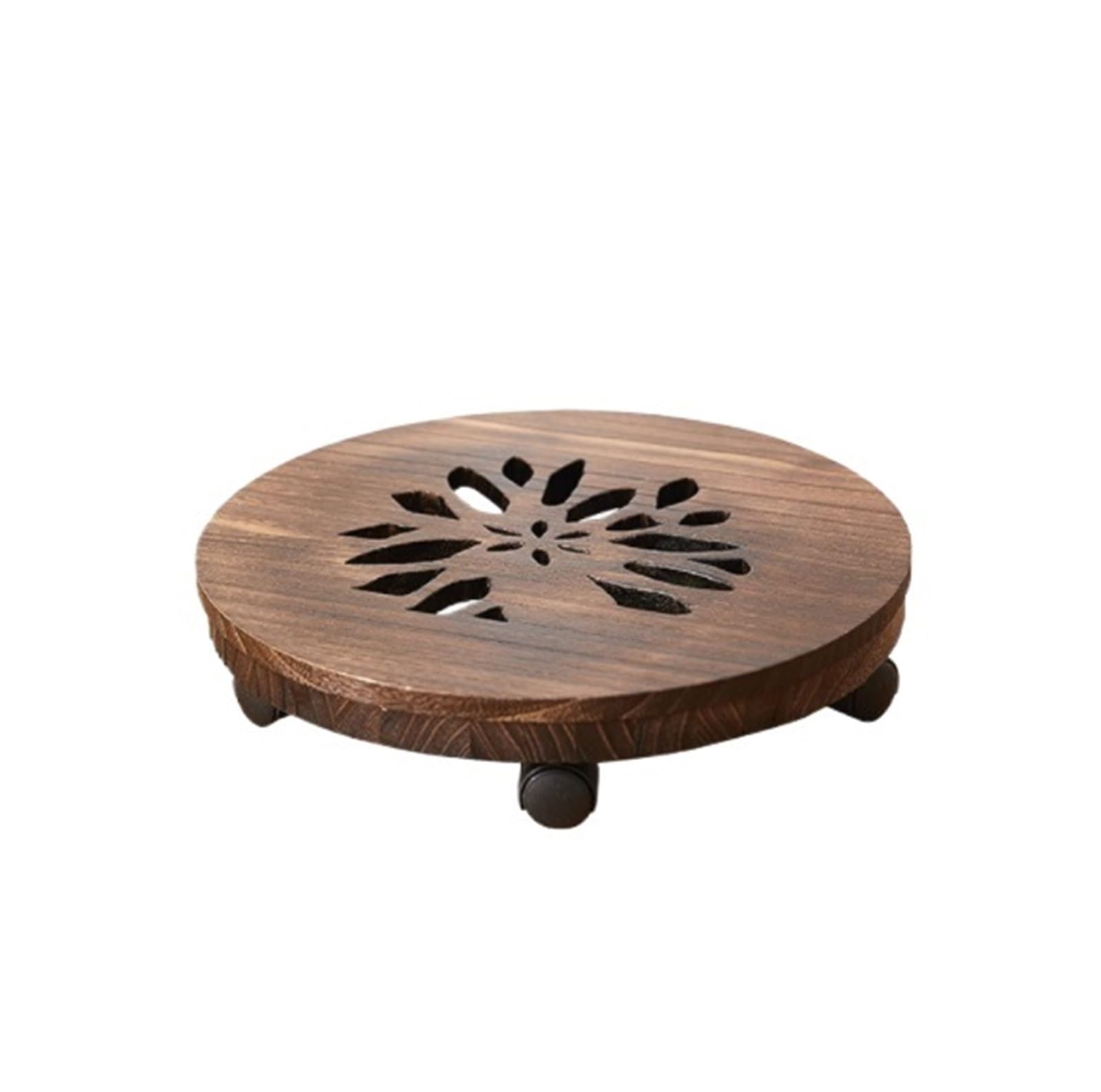 DFGHNBVC Pots Holders Plant Cart With Lockable Wheels For Indoor And Outdoor Flower Pot Racks Flower Pot Dolly,Bruin-30Cm