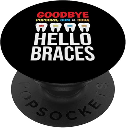 Orthodontic Hello Braces Funny Orthodontist Ortho Assistant PopSockets Swappable PopGrip