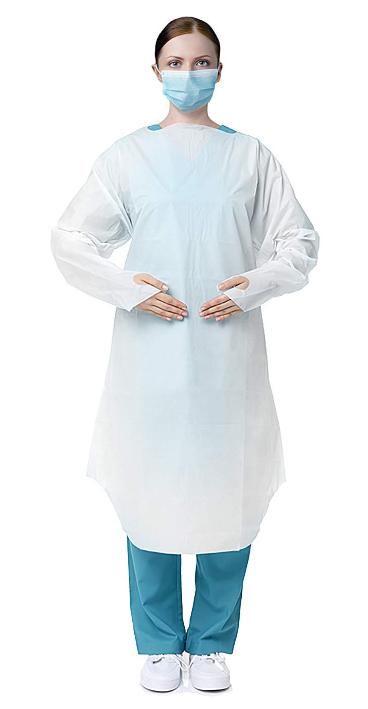 Buy AMZ Medical Supply Disposable Isolation Gowns 45". Pack of 10 White