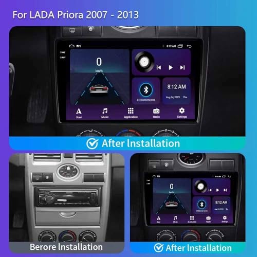 Autoradio Touchscreen con Bluetooth Manos Libres y Mirror Link para Lada Priora 4 Nuclear 2