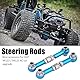 Tbest Lenkstange, Aluminium-Spurstangengestänge Lenkstangen CNC-gefräste RC-Car-Upgrade-Zubehörteile(Blau)