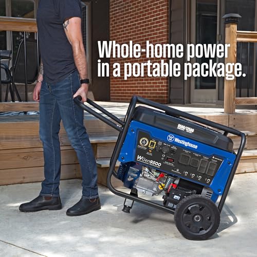 Westinghouse Outdoor Power Equipment 12500 Peak Watt Home Backup Portable Generator, Remote Electric Start with Auto Choke, Transfer Switch Ready 30A & 50A Outlets, Gas Powered - Image 4