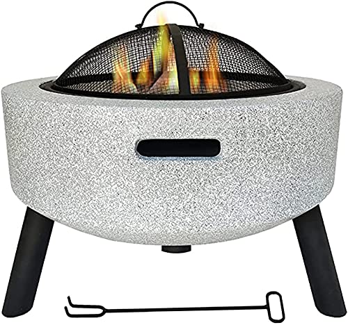GRANDE CAPACITÀ E DESIGN FACILE DA COMBATTERE - La grande capacità può contenere più carbone o legna. L'ampio braciere da giardino può soddisfare le esigenze di una festa attorno a un falò e un barbecue per più persone ed è molto adatto per riunioni di famiglia.